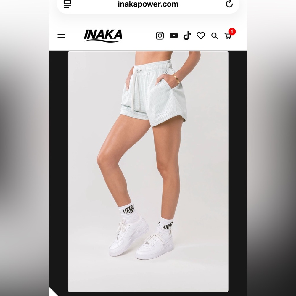 Inaka Power Basic Shorts - White Silver